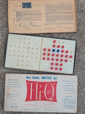 Vintage Hi-Q 'Master' Board Game - Partial Set